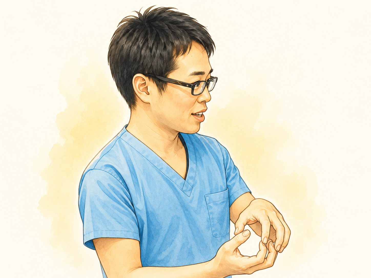 院長 川島翔太 先生 似顔絵